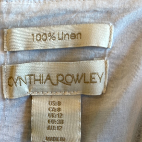 Like New Linen dress by Cynthia Rowley Size 8 - Picture 5 of 5